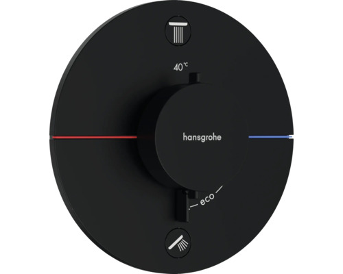 hansgrohe Duscharmatur mit Thermostat SHOWERSELECT COMFORT S schwarz matt ohne Unterputzgrundkörper 15556670