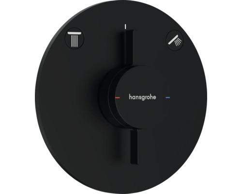 hansgrohe Duscharmatur Unterputz DUOTURN S für 2 Verbraucher schwarz matt ohne Unterputzgrundkörper 75418670