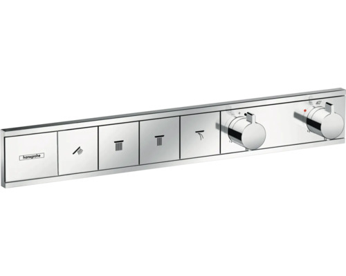 hansgrohe Unterputz Thermostat Dusche RainSelect chrom für 4 Verbraucher ohne Unterputzgrundkörper 15382000
