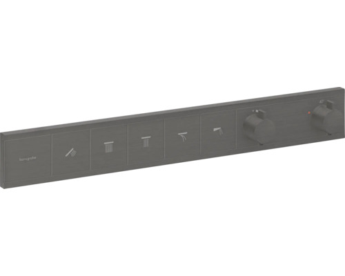 hansgrohe Unterputz Thermostat Dusche RainSelect brushed black chrom gebürstet für 5 Verbraucher ohne Unterputzgrundkörper 15384340