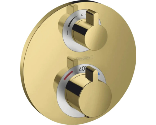 hansgrohe Unterputz Thermostat Dusche ECOSTAT S polished gold optic ohne Unterputzgrundkörper 15758990