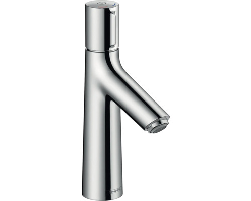 hansgrohe Waschtischarmatur TALIS SELECT S 100 chrom ohne Ablaufgarnitur 72043000 Hansgrohe Logo. Einzelner moderner Wasserhahn für das Badezimmer.