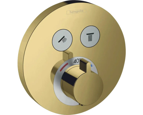 hansgrohe Unterputz Thermostat Dusche SHOWERSELECT S polished gold optic ohne Unterputzgrundkörper 15743990