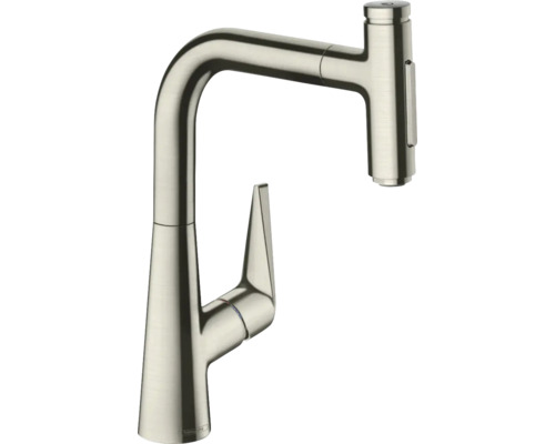 hansgrohe Küchenarmatur mit Brause TALIS SELECT 220 M51 edelstahl gebürstet 72824800 hansgrohe Küchenarmatur mit Brause TALIS SELECT 220 M51 edelstahl gebürstet 72824800