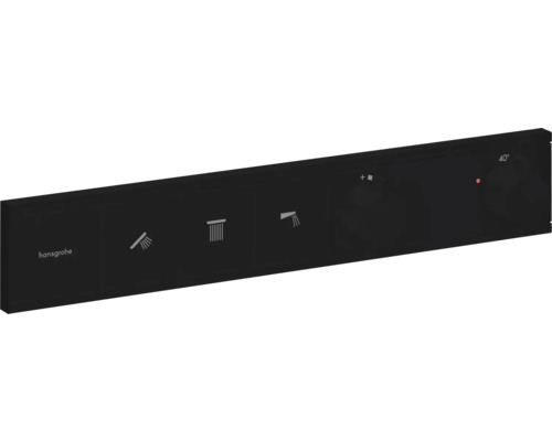hansgrohe Unterputz Thermostat Dusche RainSelect schwarz matt für 3 Verbraucher ohne Unterputzgrundkörper 15381670