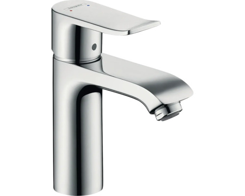 hansgrohe Waschtischarmatur METRIS 110 chrom mit Zugstangen-Ablaufgarnitur 31074000 Hansgrohe Waschtischarmatur aus Metall