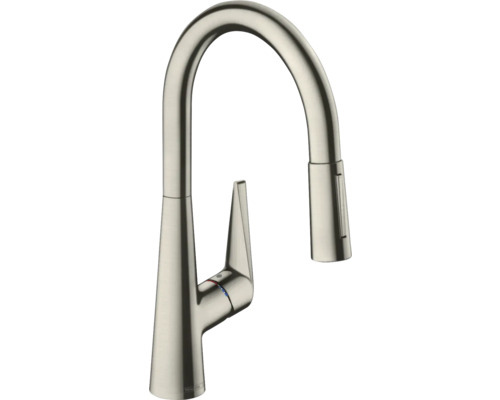 hansgrohe Küchenarmatur mit Brause TALIS 200 M51 edelstahl gebürstet 73851800 Küchenarmatur mit Ausziehbrause