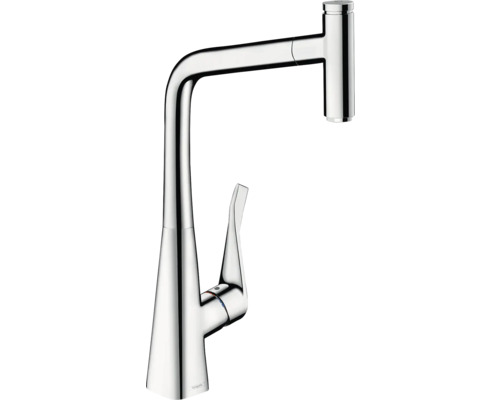 hansgrohe Küchenarmatur mit Ausziehauslauf METRIS SELECT 320 M71 Eco chrom 14786000 hansgrohe Küchenarmatur mit Ausziehauslauf METRIS SELECT 320 M71 Eco chrom 14786000