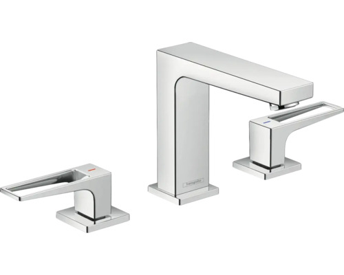 hansgrohe 3-Loch Waschtischarmatur METROPOL 110 chrom mit Push-Open Ablaufventil 74514000 hansgrohe 3-Loch Waschtischarmatur METROPOL 110 chrom mit Push-Open Ablaufventil 74514000