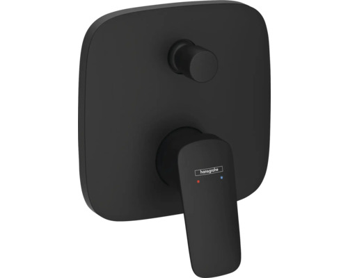 hansgrohe Badewannenarmatur Unterputz LOGIS schwarz matt ohne Unterputzgrundkörper 71405670