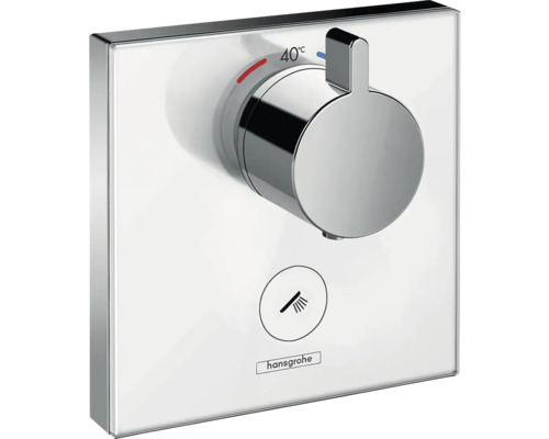 hansgrohe Unterputz Thermostat Dusche SHOWERSELECT GLAS weiß matt ohne Unterputzgrundkörper 15735400