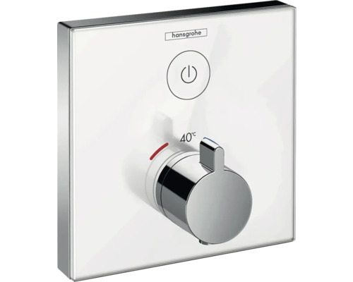 hansgrohe Unterputz Thermostat Dusche SHOWERSELECT GLAS weiß matt ohne Unterputzgrundkörper 15737400