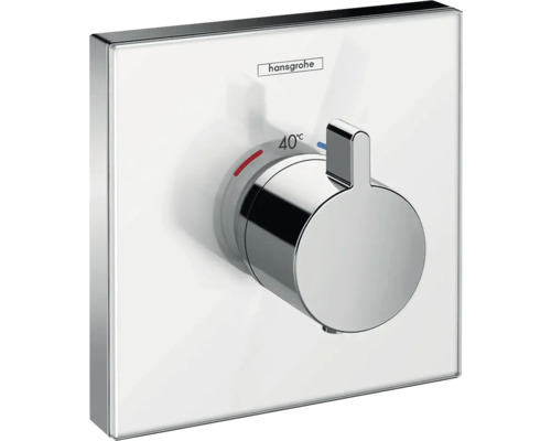 hansgrohe Unterputz Thermostat Dusche SHOWERSELECT GLAS weiß matt ohne Unterputzgrundkörper 15734400