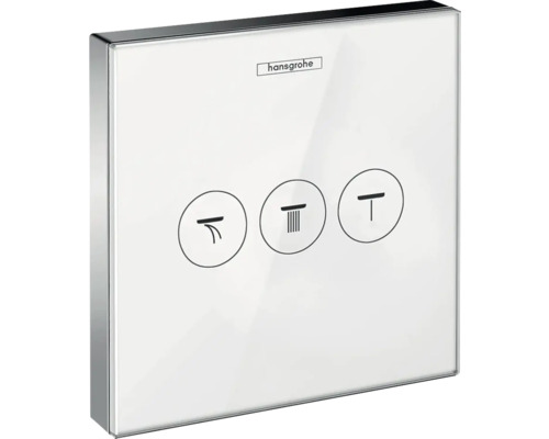 hansgrohe Umstellventil Unterputz SHOWERSELECT GLAS für 3 Verbraucher weiß matt ohne Unterputzgrundkörper 15736400