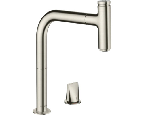 hansgrohe 2-Loch Küchenarmatur mit Ausziehauslauf METRIS SELECT 200 M71 edelstahl gebürstet 73804800 hansgrohe 2-Loch Küchenarmatur mit Ausziehauslauf METRIS SELECT 200 M71 edelstahl gebürstet 73804800