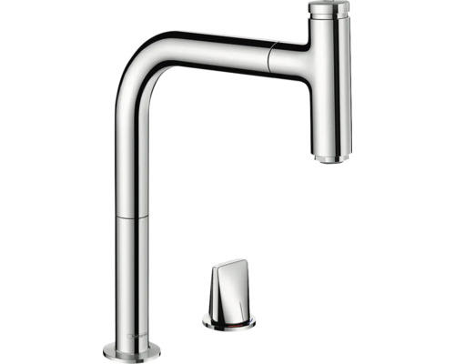 hansgrohe 2-Loch Küchenarmatur mit Ausziehauslauf METRIS SELECT 200 M71 chrom 73804000 hansgrohe 2-Loch Küchenarmatur mit Ausziehauslauf METRIS SELECT 200 M71 chrom 73804000