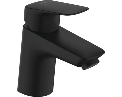 hansgrohe Waschtischarmatur LOGIS 70 Eco CoolStart schwarz matt mit Zugstangen-Ablaufgarnitur 71072670 hansgrohe Waschtischarmatur LOGIS 70 Eco CoolStart schwarz matt mit Zugstangen-Ablaufgarnitur 71072670
