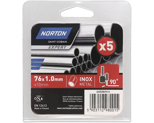 Norton Saint-Gobain Expert Trennscheiben für Metall, 76 x 1,0 Millimeter, 5 Stück