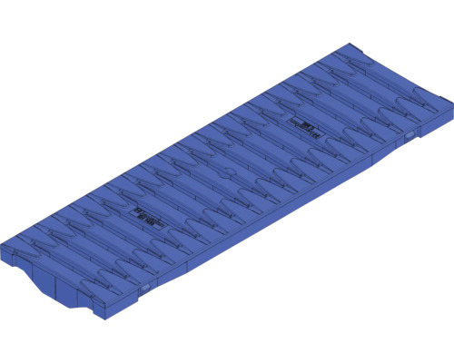 Hauraton Recyfix PRO 100 Stegrost SW 110/9 horizontaler Schubsicherung Klasse C 250 wasser-blau 500 mm x 149 mm x 38 mm