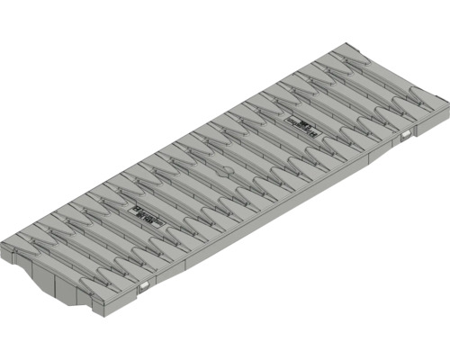 Hauraton Recyfix PRO 100 Stegrost SW 110/9 horizontaler Schubsicherung Klasse C 250 aluminium 500 mm x 149 mm x 38 mm
