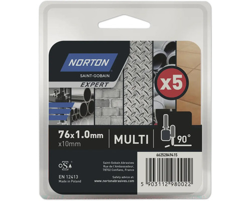 Norton Saint-Gobain Expert Trennscheibe, 76 x 1,0 Millimeter, 10 Stück