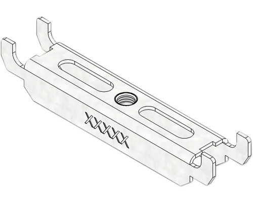 Hauraton Knebel für Dachfix Steel Regular 115 verzinkt 111 mm x 20 mm x 20 mm Befestigungsclip mit Aussparungen und Gewinde