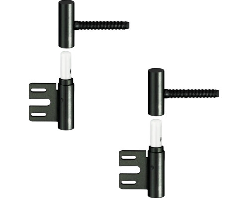 Simonswerk Türband Set V8120 WF HV Stop schwarz für Holztüren an Stahlzargen Zwei Türbänder aus Metall