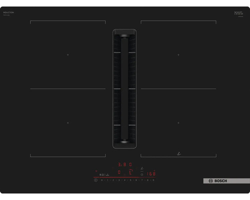 Induktionskochfeld mit integriertem Dunstabzug