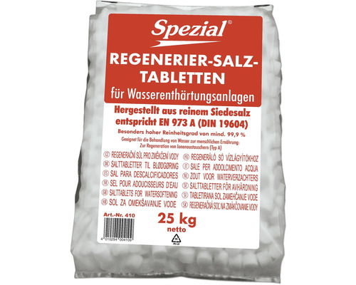 Spezial Regeneriersalz Tabletten für Wasserenthärtungsanlagen, 25 kg Packung