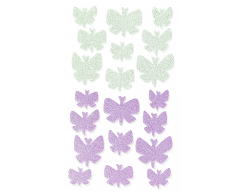 Glitzer Schmetterling Aufkleber Set für Dekoration und Bastelarbeiten
