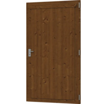 Holztür mit Metallgriff