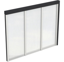 Seitenwand Polycarbonatplatten SKAN HOLZ 255 x 200 cm anthrazit