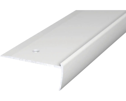 Prinz Treppenkantenprofil Alu silber gelocht 45 x 18,5 x 2500 mm Weiße Treppenkantenprofil für Bodenbeläge