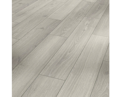 Laminat Classic 1050 Eiche Studioline Lichtgrau Landhausdiele 1285 x 194 x 8 mm Heller Laminatboden mit Holzoptik