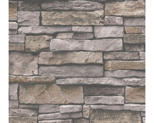 Vliestapete 38813-3 Elements II Steinmauer 3D Effekt beige
