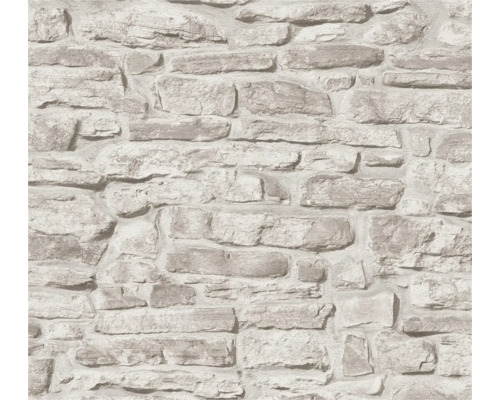 Vliestapete 38815-3 Elements II Naturstein 3D hellgrau weiß Tapete mit Steinmaueroptik für die Wandgestaltung