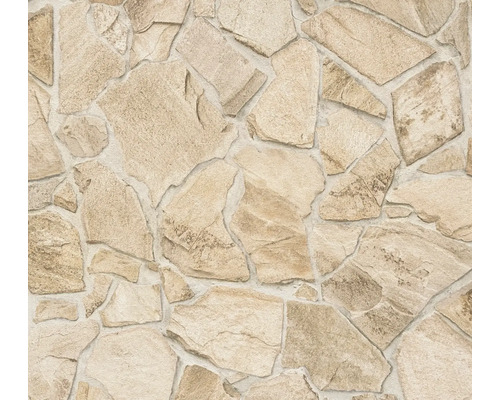 Vliestapete 3893-29 Elements II 3D Bruchstein beige creme Tapete mit Steinmuster