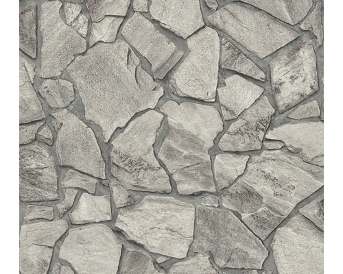 Vliestapete 3893-36 Elements II 3D Bruchstein grau hellgrau Tapete mit Steinmuster