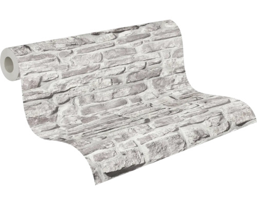 Tapetenrolle mit Steinmauer-Motiv