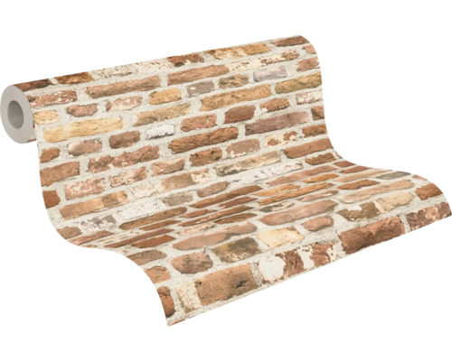 Tapetenrolle mit Backsteindesign