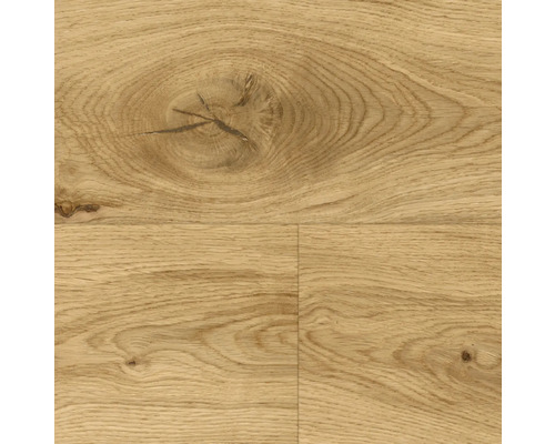 SKANDOR Parkett Landhausdiele Eiche Landhausdiele Gebürstet 2190 x 162 x 12 mm Holzfußboden mit Maserung und Astlöchern
