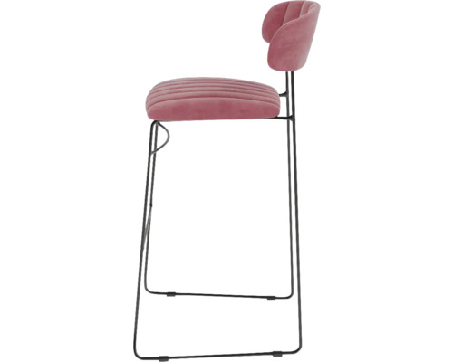 Barhocker mit Bezug und Rückenlehne