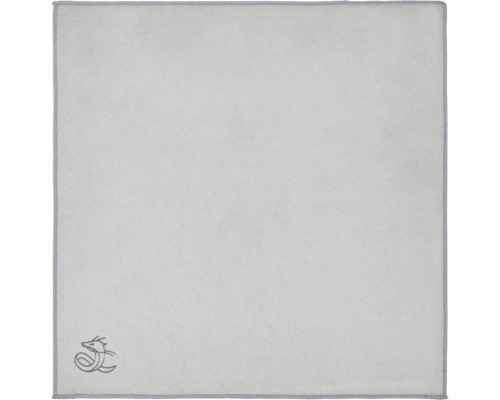 Graues Reinigungstuch mit gesticktem Logo