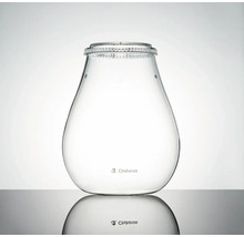 Pflanzgefäß Chihiros Glass Pot Dew Shaped ca. 20 x 17 cm, ca. 3.250 ml Scanning Glass für Wabi Kusa oder Terrascaping Projekte mit Deckel und Lüftungslöchern