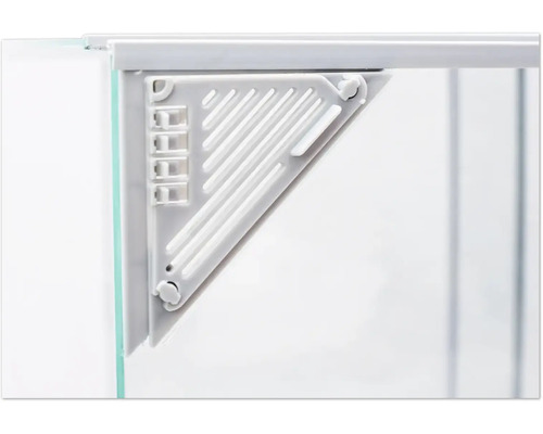 Detailansicht einer Eckverbindung eines Aquariums