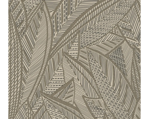 Vliestapete 39933-2 French Affair Palmenblätter beige glänzend Tapete mit abstraktem Blättermuster