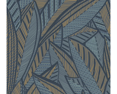 Vliestapete 39933-5 French Affair Palmenblätter blau glänzend Tapete mit abstraktem grafischem Muster