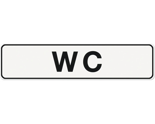 Klebeschild "WC" 200x48 mm