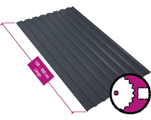 PRECIT Trapezplatte für Wand W20LA Anthrazitgrau RAL 7016 80mµ Shimoco Beschichtung Fix-Breite 1135 mm x Stärke 0,5 mm (Meterware ab 150 bis max. 900 cm) PRECIT Trapezplatte für Wand W20LA Anthrazitgrau RAL 7016 80mµ Shimoco Beschichtung Fix-Breite 1135 mm x Stärke 0,5 mm (Meterware ab 150 bis max. 900 cm)
