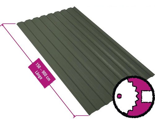 PRECIT Trapezplatte für Wand W20LA Nadelgrün RAL 6020 80mµ Shimoco Beschichtung Fix-Breite 1135 mm x Stärke 0,5 mm (Meterware ab 150 bis max. 900 cm) PRECIT Trapezplatte für Wand W20LA Nadelgrün RAL 6020 80mµ Shimoco Beschichtung Fix-Breite 1135 mm x Stärke 0,5 mm (Meterware ab 150 bis max. 900 cm)